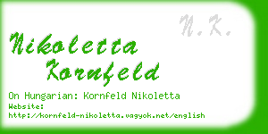 nikoletta kornfeld business card